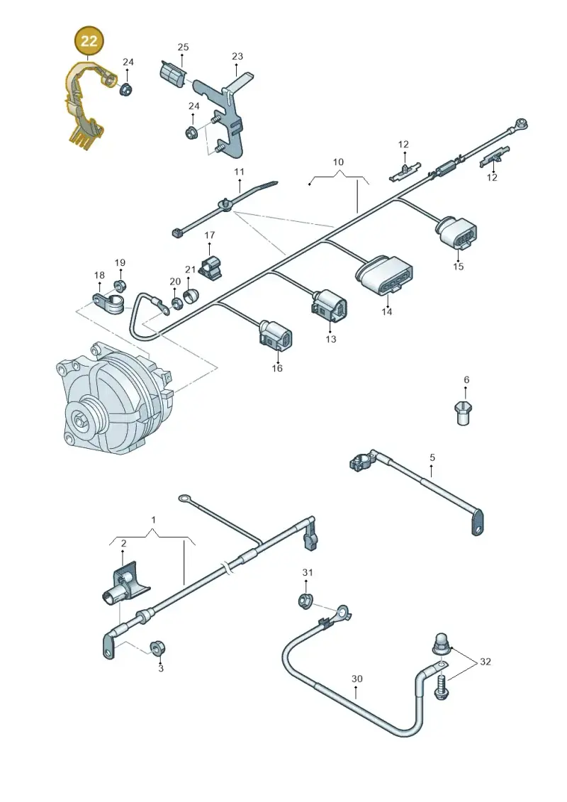 5N0971858 — Audi Q3 quattro (2011-2015) diagram 728972000, position 22