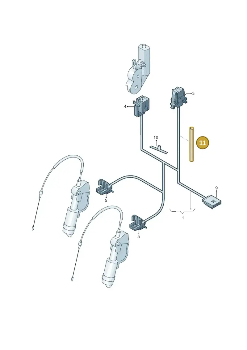 5N0971889A — Audi TTS Coupe 2.0 (2014-2023) diagram 850972250, position 11