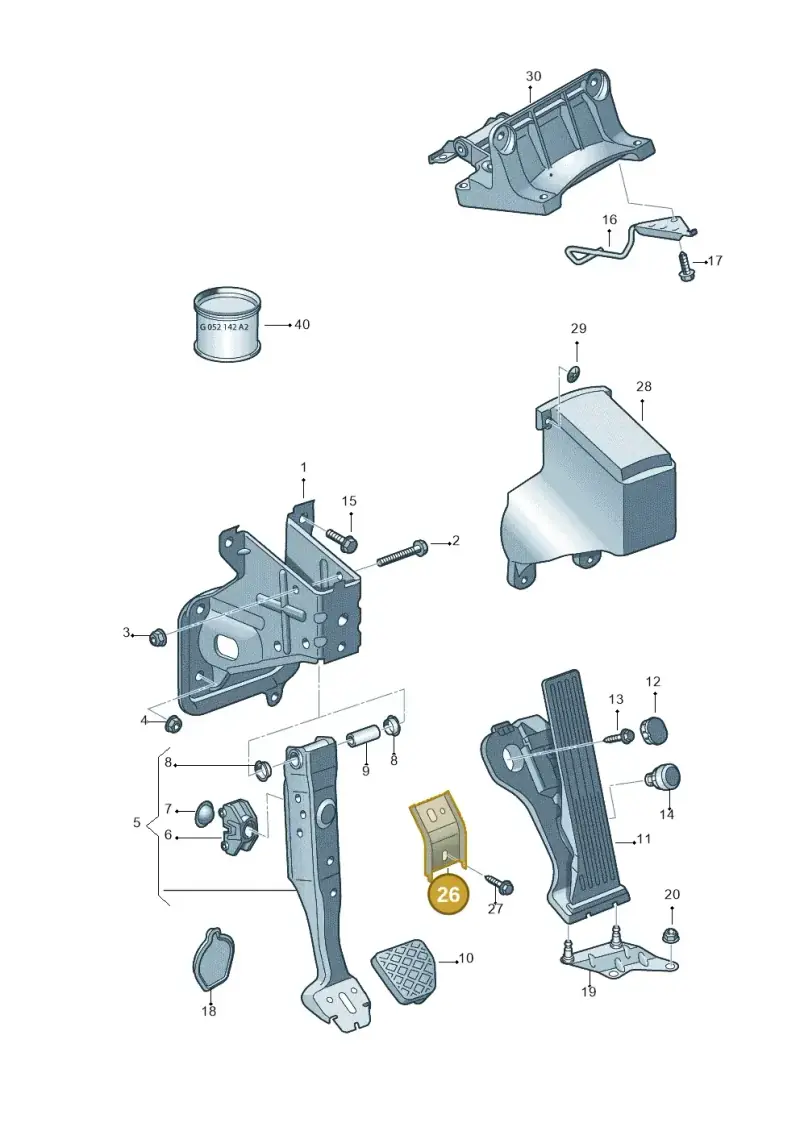 5N1721187 — Audi Q3 1.4 (2012-2016) diagram 728721600, position 26