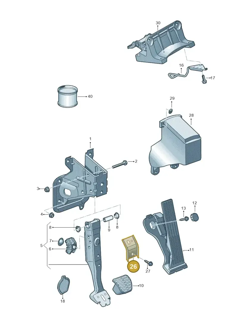 5N1721187 — Audi RSQ3 qu. 2.5 (2013-2018) diagram 764721600, position 26