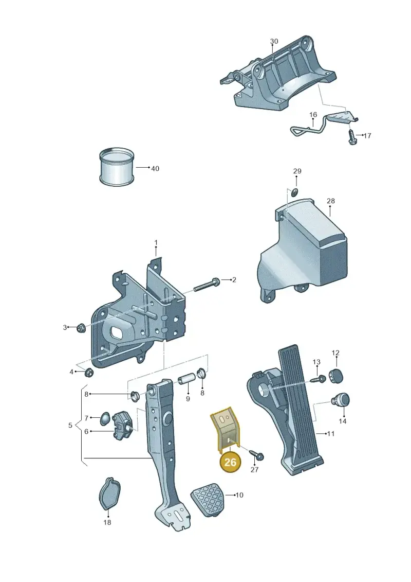 5N1721187 — Audi Q3 1.4 (2016-) diagram 855721600, position 26