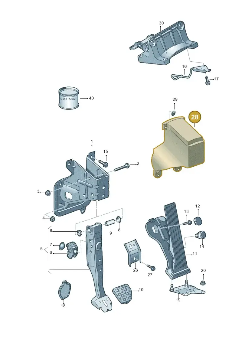 5N1721793 — Audi Q3 1.4 (2012-2016) diagram 728721600, position 28