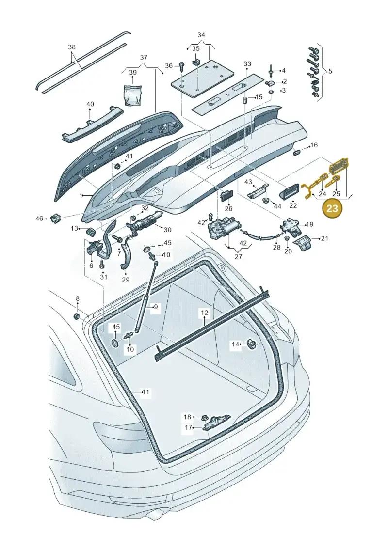 5NA827566B — Audi RS4 Avant (2017-) diagram 849827100, position 23