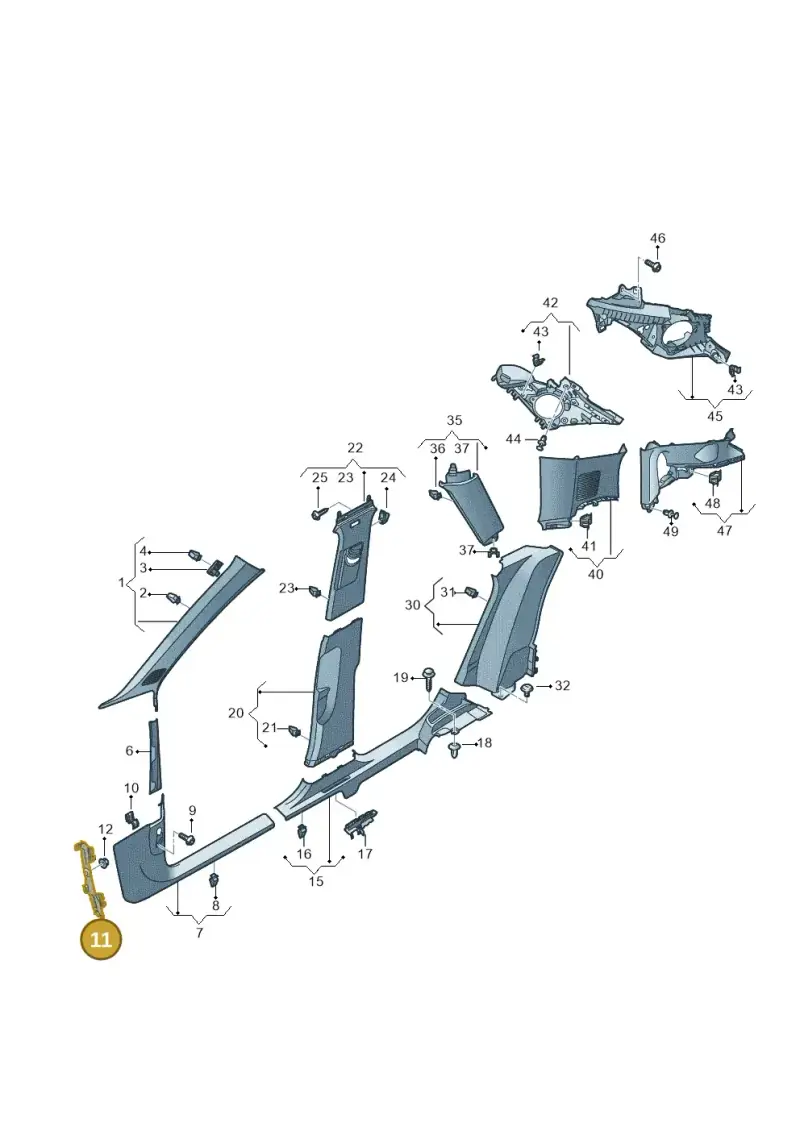 5NC867192 — Audi RSQ3 Sportback (2019-2024) diagram 597867650, position 11
