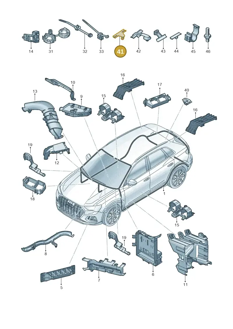 5P0971848A — Audi Q4 Sportback (2021-2022) diagram 89a971800, position 41