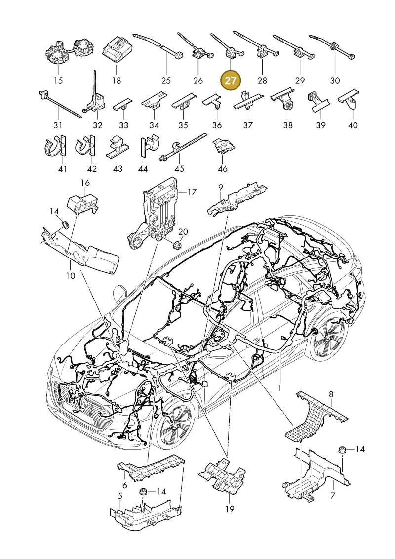 5P0971848 — Audi Q6 e-tron (2023-) diagram f5s971800, position 27