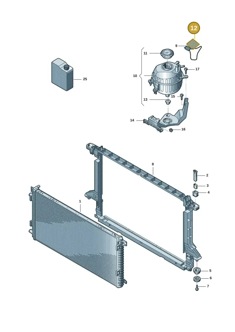 5Q0010001A — Audi E-tron (2020-2023) diagram 4kc121000, position 12