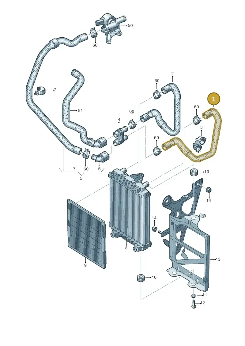 5Q0121051L — Audi A3 Sportback (2016-2020) diagram 745121510, position 1