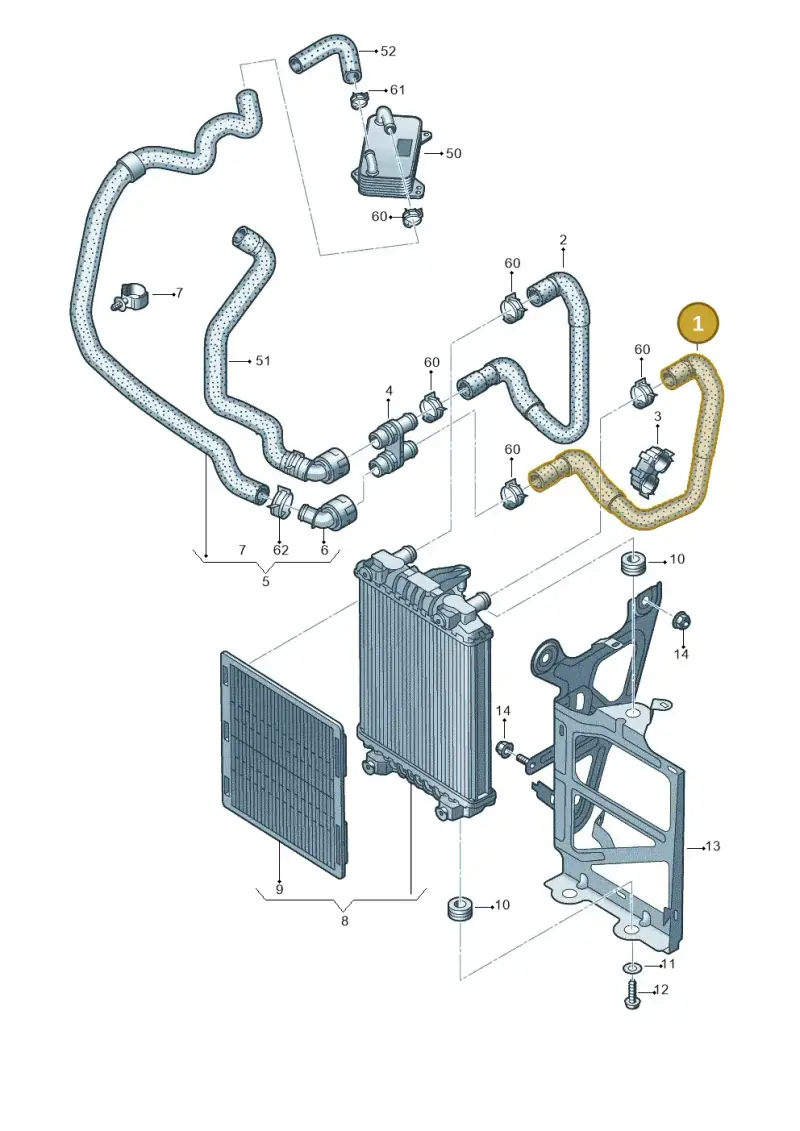 5Q0121051L — Audi A3 Sportback (2016-2020) diagram 890121500, position 1