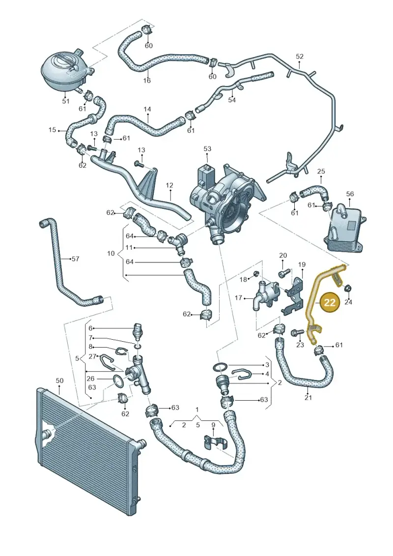 5Q0121070BT — Audi A3 Sportback (2019-2021) diagram 890121480, position 22