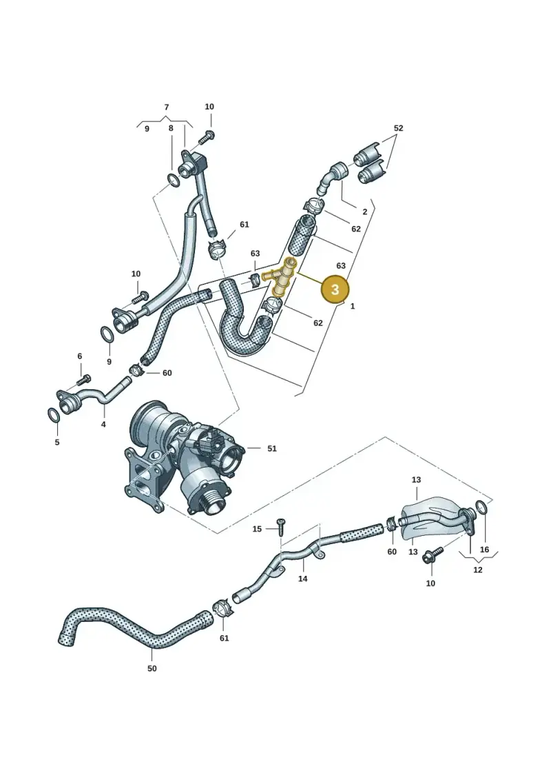 5Q0121087A — Audi A3 Sportback (2019-2021) diagram 850121057, position 3