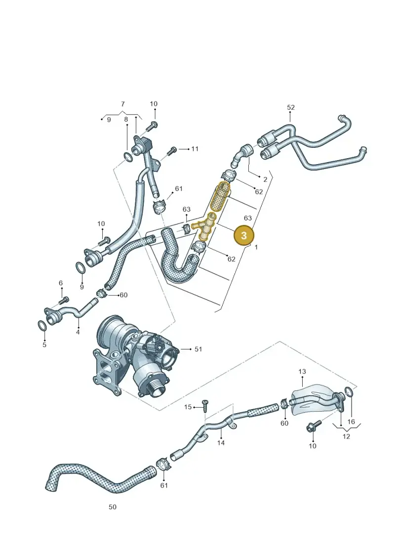 5Q0121087A — Audi A1 sportback 1.0 (2018-) diagram 850121370, position 3