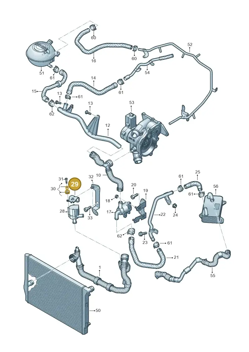 5Q0121093BE — Audi A3 Sportback (2016-2020) diagram 850121061, position 29