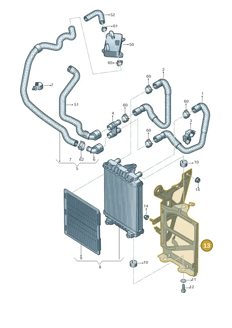 5Q0121093BF — Audi A3 Sportback (2016-2020) diagram 890121500, position 13