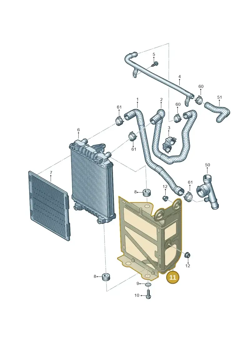 5Q0121093DG — Audi A3 Cab. 1.4 (2013-2016) diagram 745121490, position 11