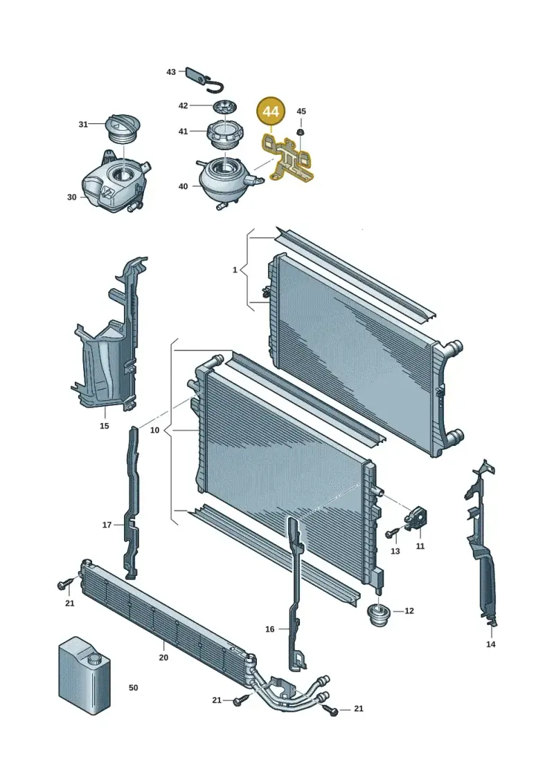 5Q0121093DH — Audi A3 Sportback (2019-2021) diagram 596121127, position 44