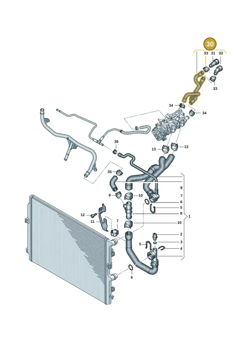 5Q0121156C — Audi A1 sportback 1.0 (2018-) diagram 2f0121320, position 30