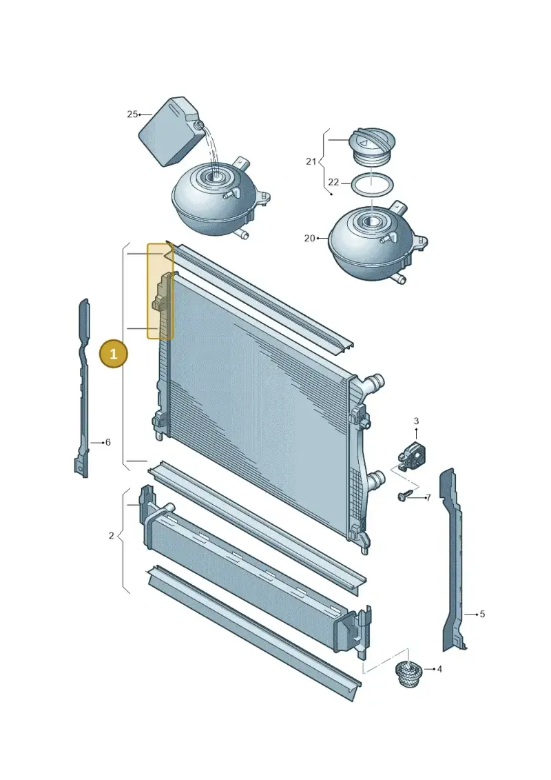 5Q0121251EC — Audi A3 Sportback (2016-2020) diagram 745121700, position 1