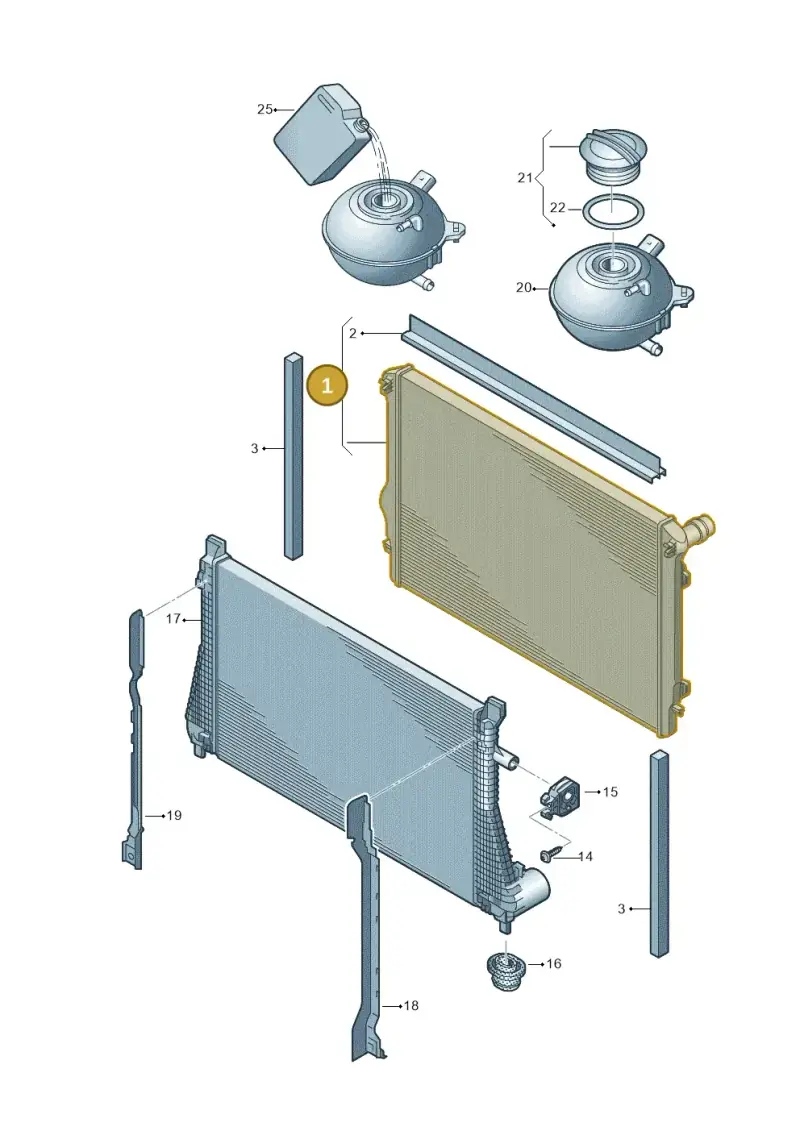 5Q0121251EP — Audi TTS Coupe 2.0 (2014-2023) diagram 745121730, position 1