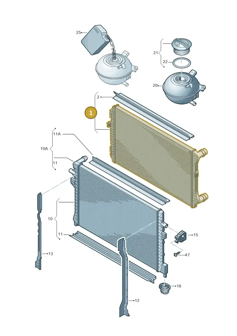 5Q0121251ER — Audi A3 Cab. 1.4 (2013-2016) diagram 745121760, position 1