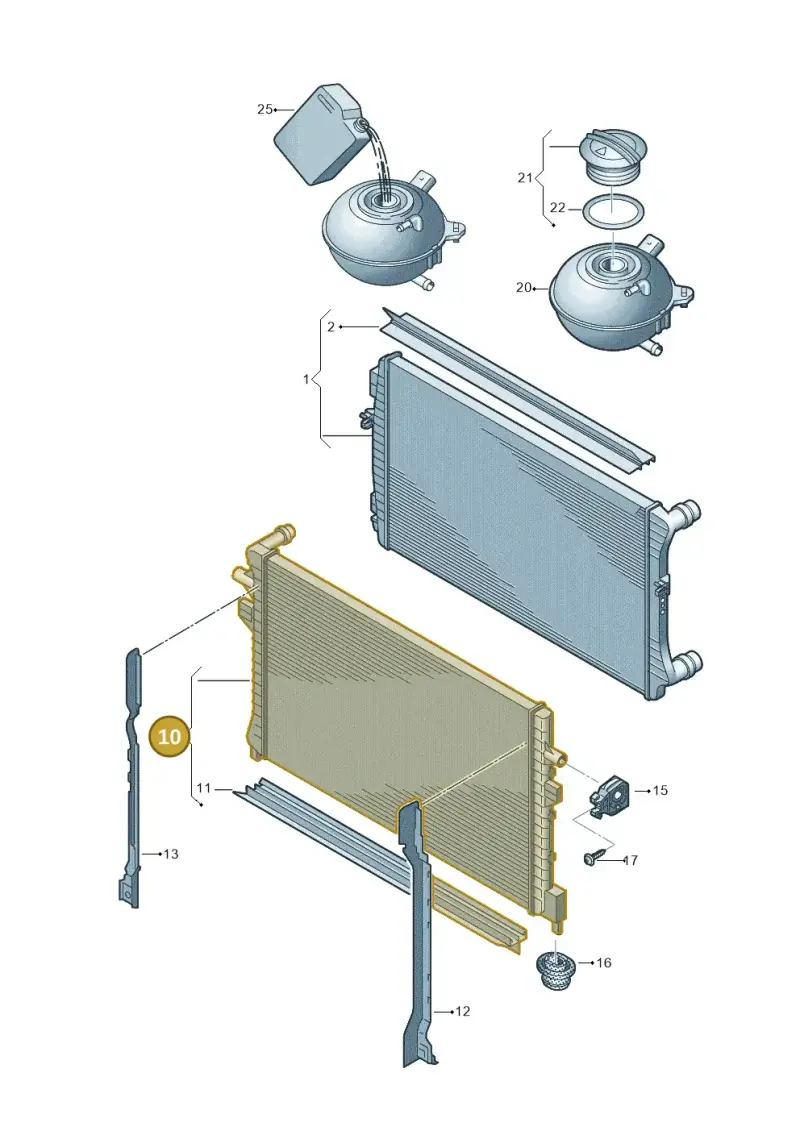 5Q0121251GF — Audi A3 Sportback (2012-2016) diagram 745121710, position 10