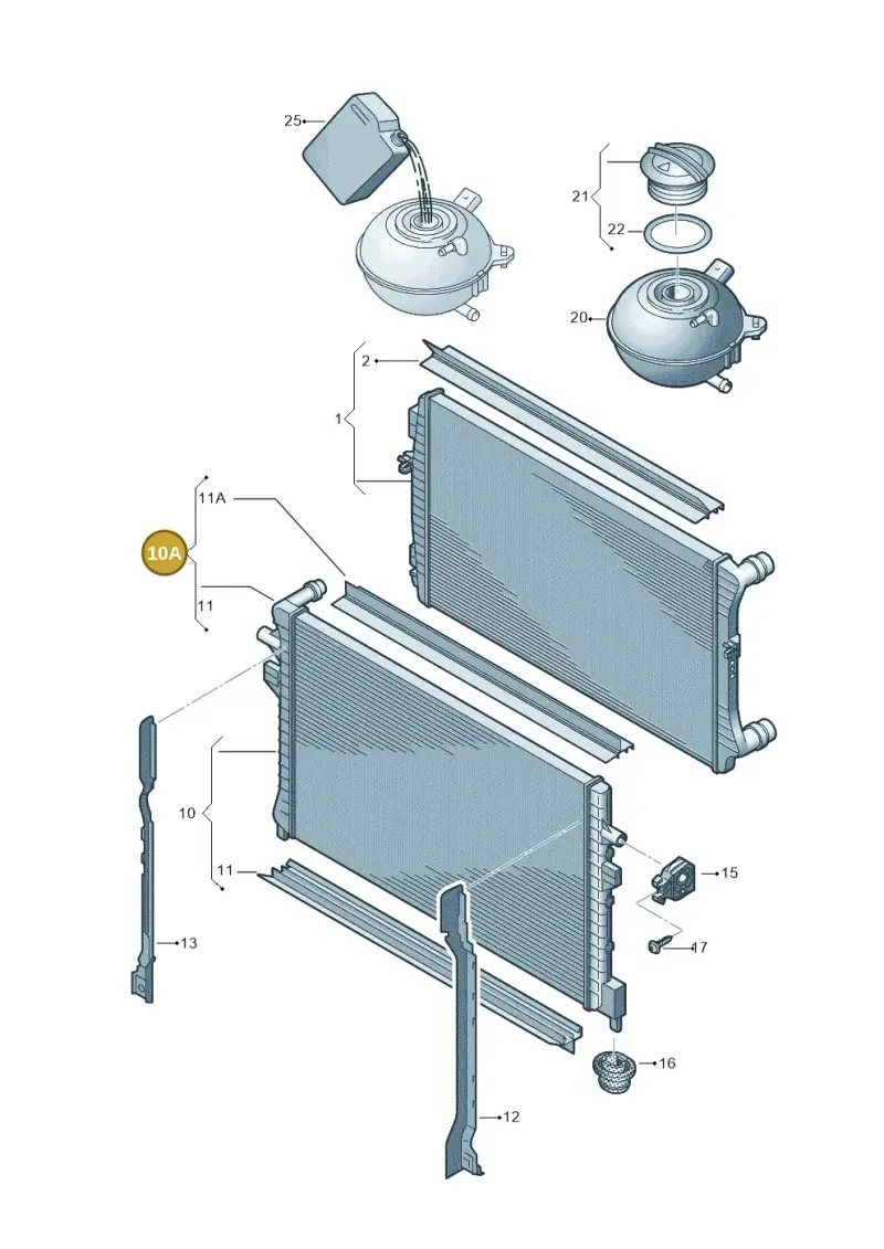 5Q0121251GG — Audi A3 Cabrio (2016-2020) diagram 745121760, position 10A