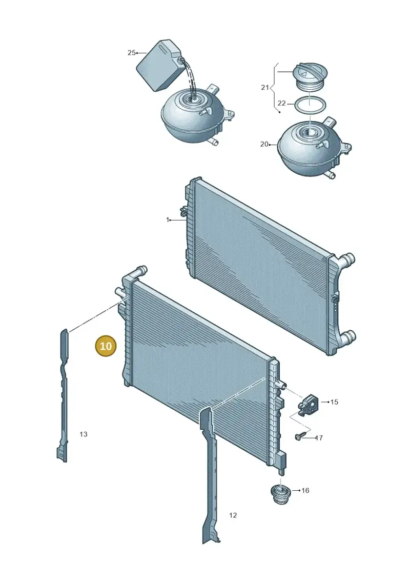 5Q0121251HP — Audi Q3 quattro (2018-2019) diagram 597121018, position 10