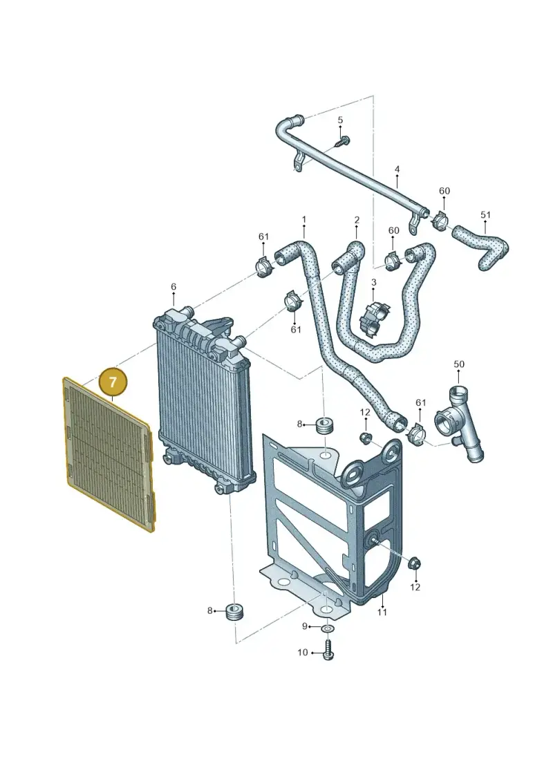 5Q0121557 — Audi A3 Sportback (2012-2016) diagram 745121490, position 7