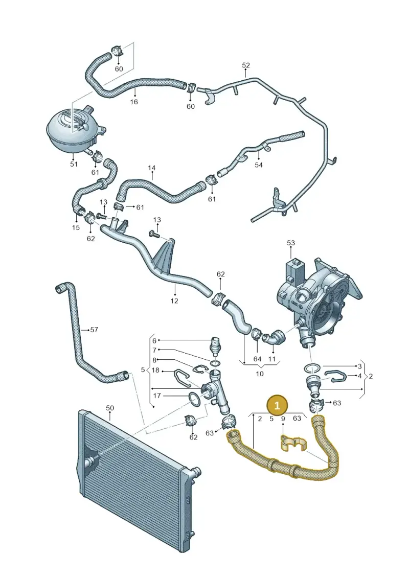 5Q0122051EG — Audi A3 Sportback (2016-2020) diagram 890121420, position 1