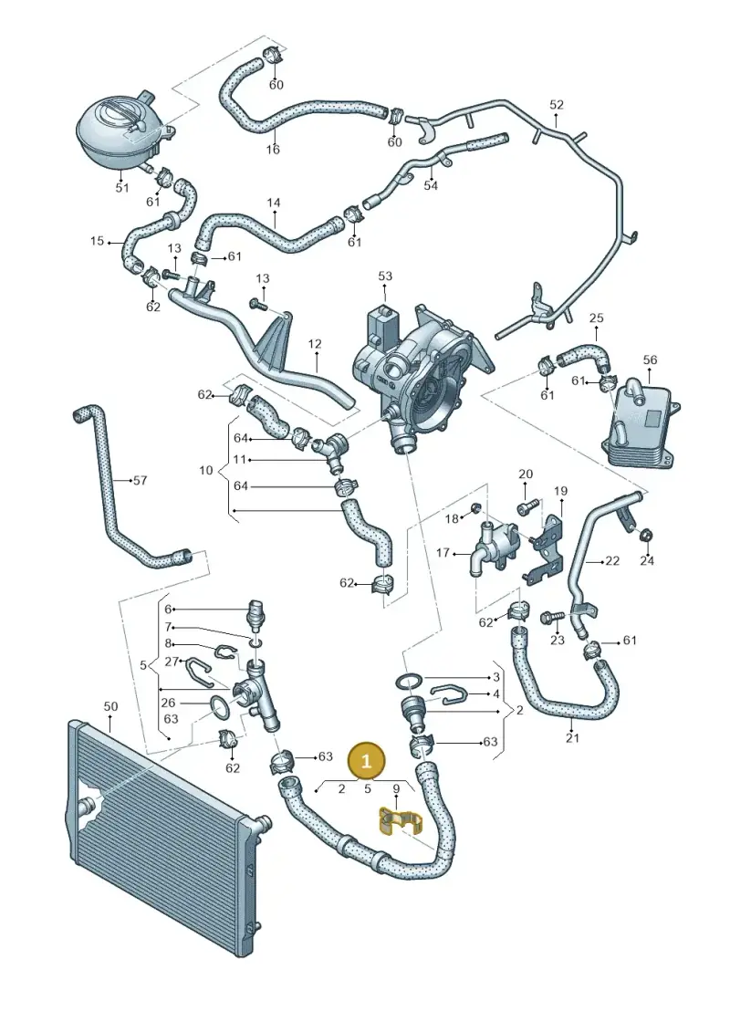 5Q0122051EG — Audi A3 Sportback (2016-2020) diagram 890121480, position 1