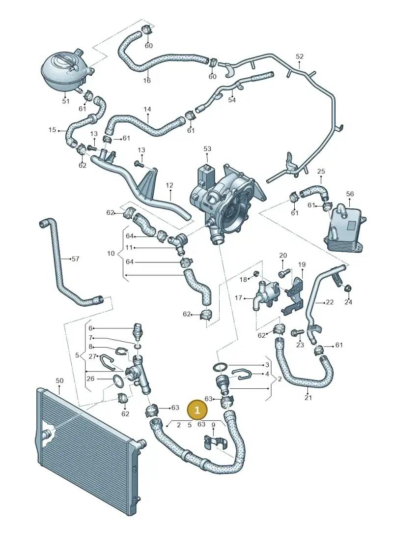 5Q0122051EG — Audi A3 Cabrio (2016-2020) diagram 891121480, position 1
