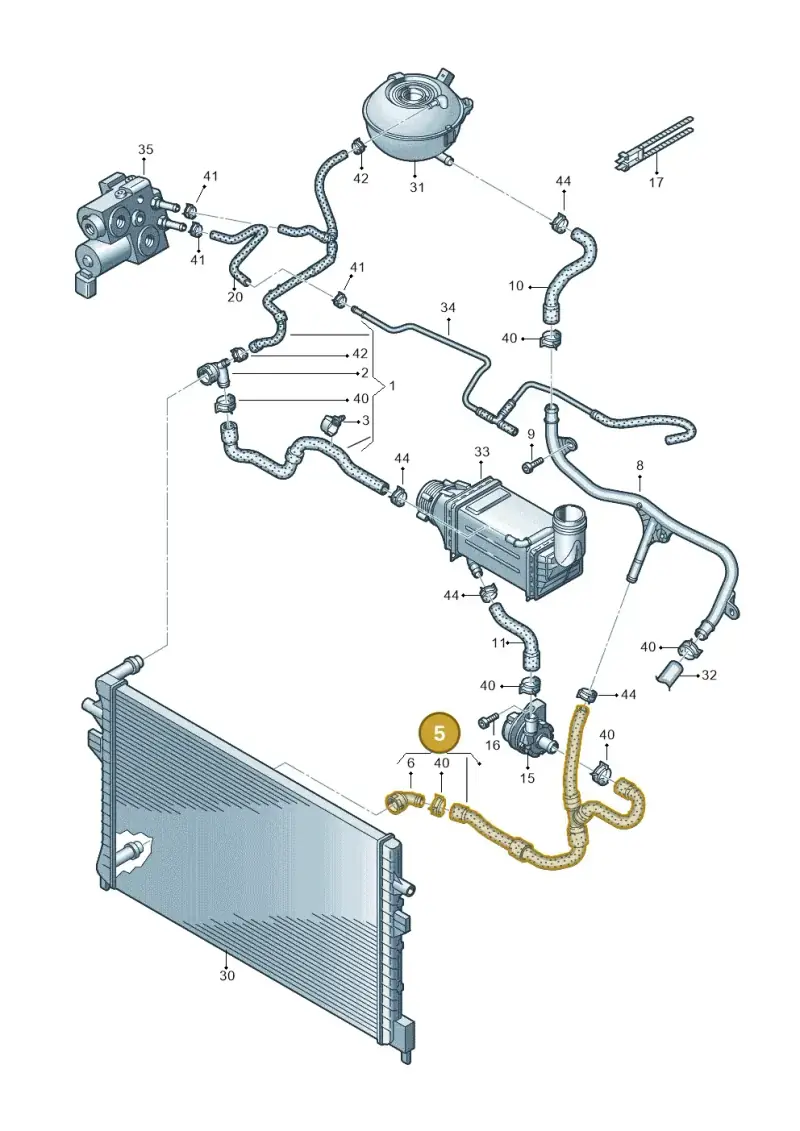 5Q0122051ET — Audi A3 Sportback (2019-2021) diagram 890121132, position 5