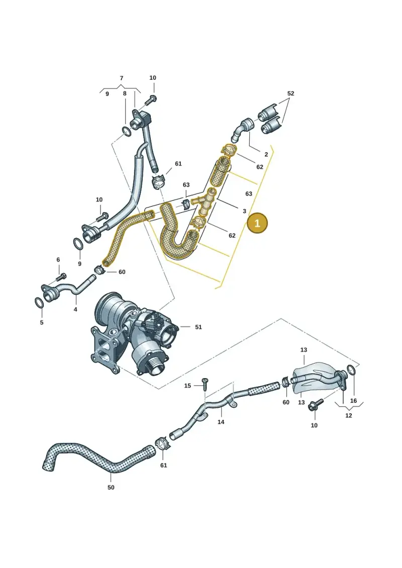 5Q0122073AA — Audi A3 Sportback (2019-2021) diagram 850121057, position 1