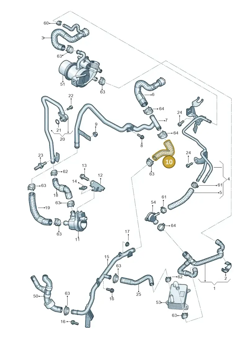 5Q0122073CE — Audi Q3 quattro (2018-2019) diagram 890121670, position 10