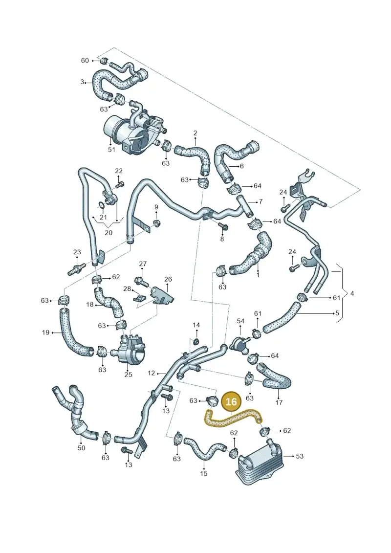 5Q0122096E — Audi A3 Sportback (2016-2020) diagram 745121590, position 16