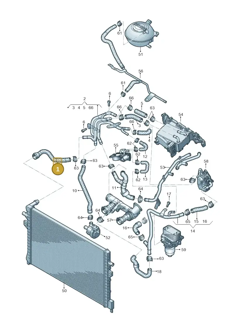 5Q0122101BE — Audi A3 Cabrio (2016-2020) diagram 745121570, position 1
