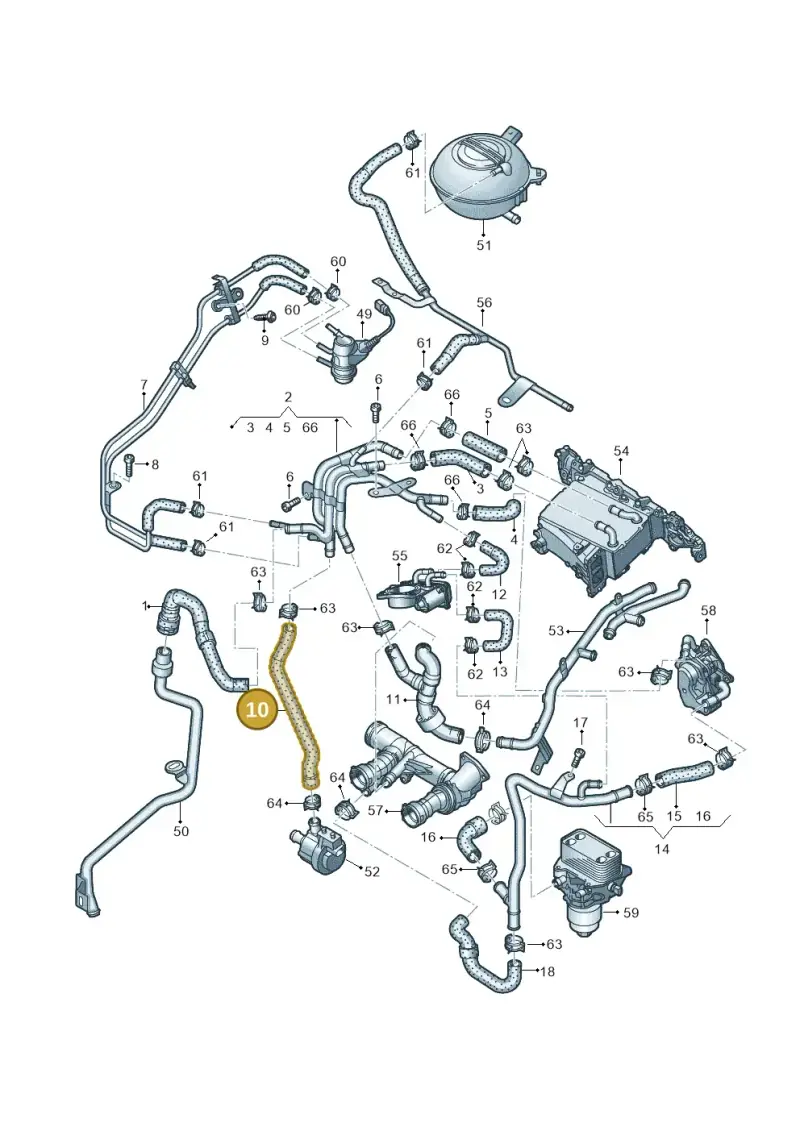 5Q0122101CL — Audi Q3 2.0 TDI (2014-2019) diagram 855121150, position 10