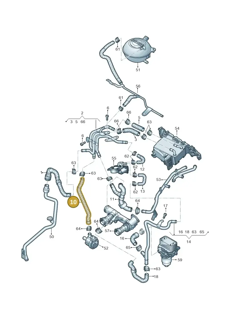 5Q0122101CL — Audi Q3 2.0 TDI (2014-2019) diagram 855121190, position 10