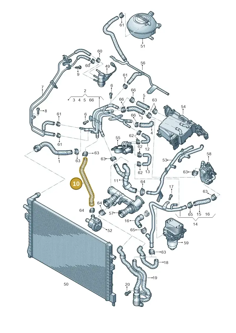 5Q0122101CL — Audi Q3 quattro (2018-2019) diagram 745121540, position 10