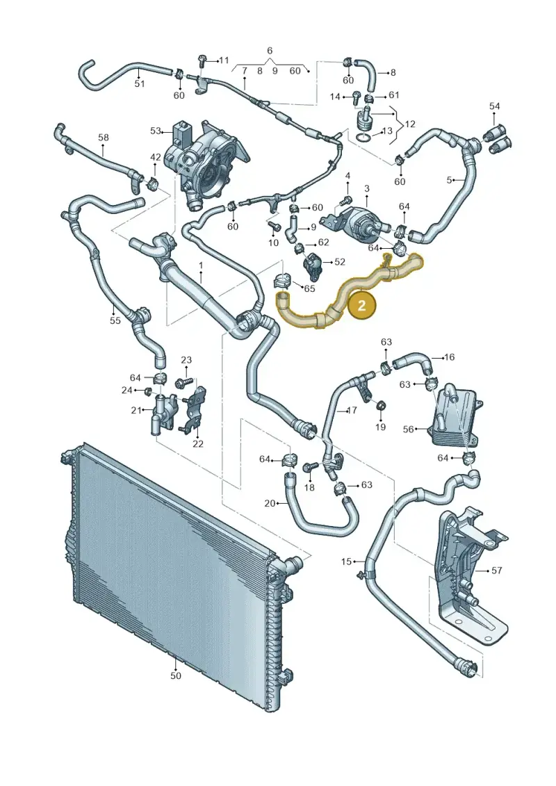 5Q0122157EP — Audi A3 Sportback (2019-2021) diagram 596121056, position 2