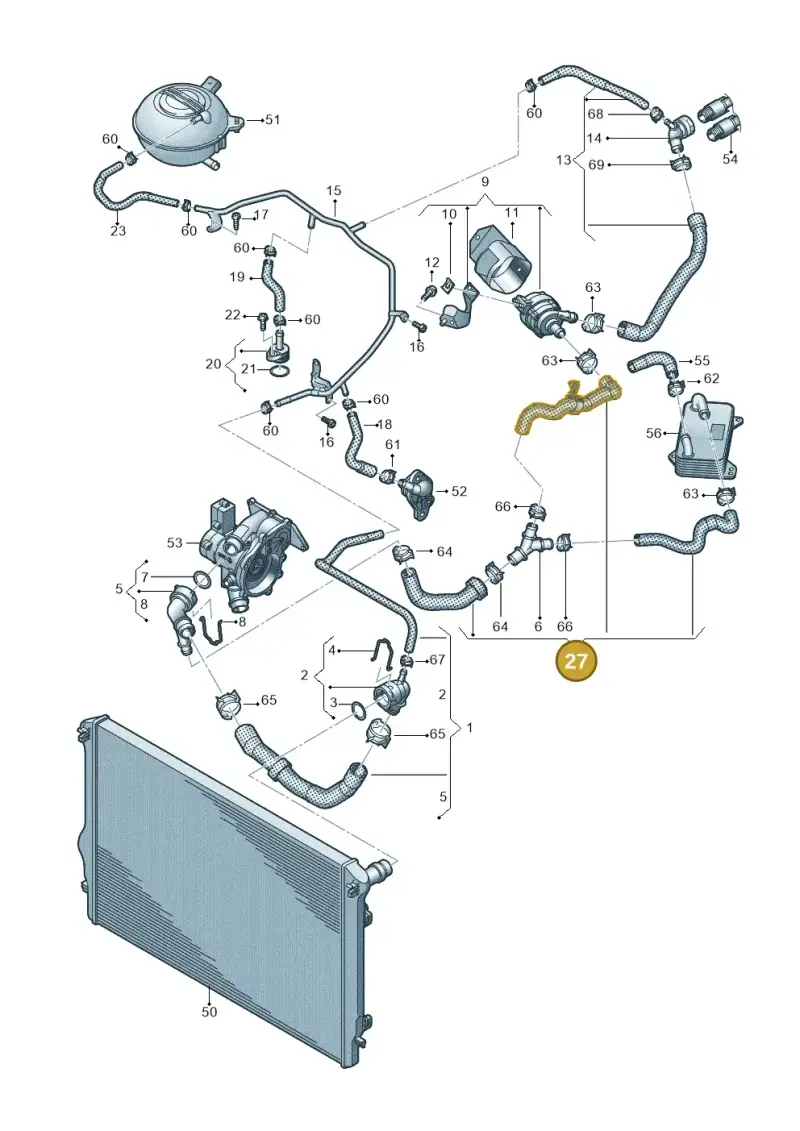 5Q0122157EQ — Audi A3 Sportback (2019-2021) diagram 850121056, position 27