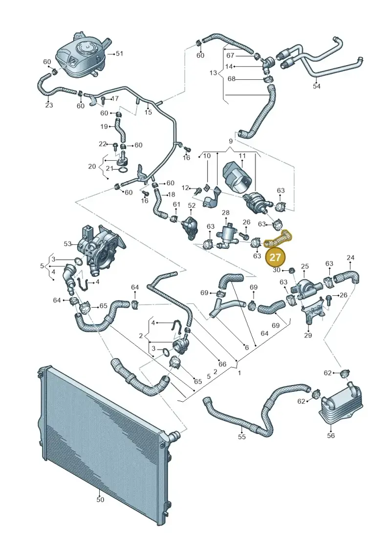 5Q0122157ER — Audi A1 sportback 1.0 (2018-) diagram 592121034, position 27