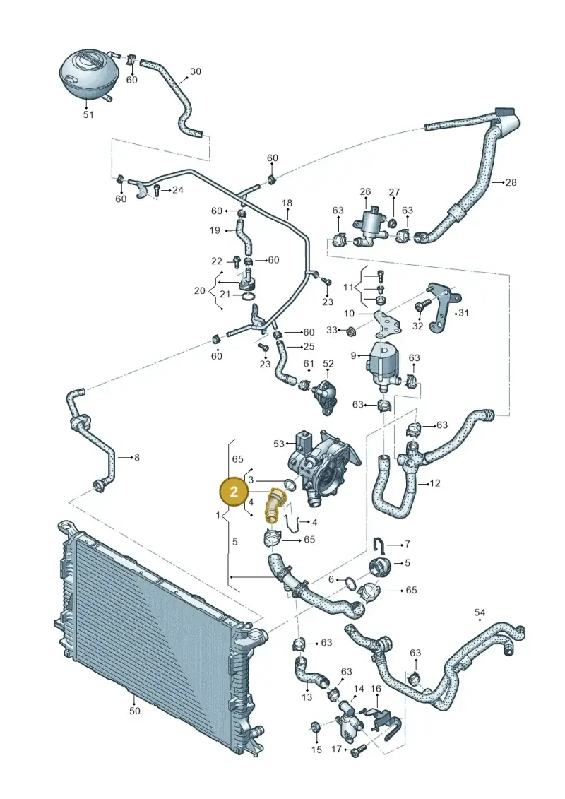5Q0122291AA — Audi Q3 2.0 TDI (2014-2019) diagram 855121310, position 2