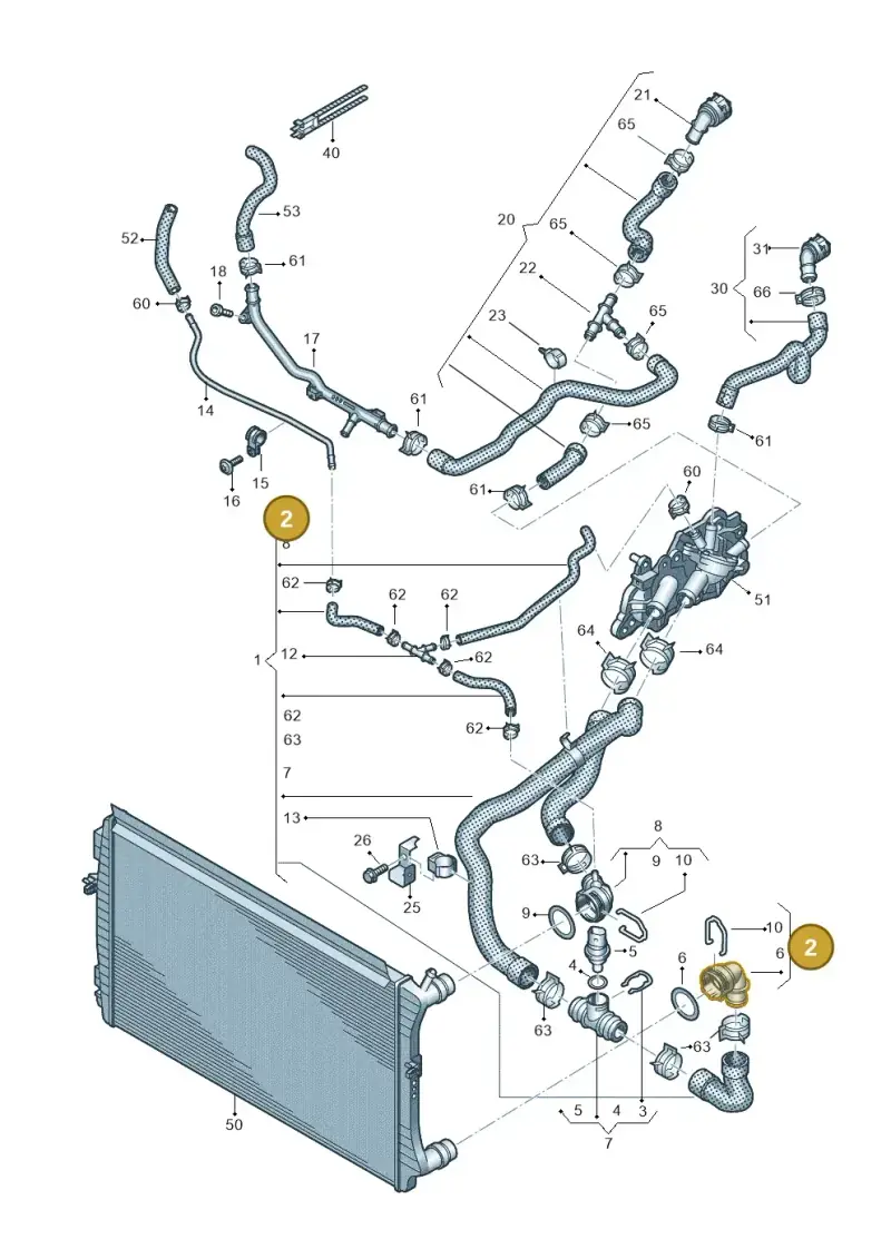 5Q0122291BQ — Audi A1 sportback 1.0 (2018-) diagram 837121020, position 2