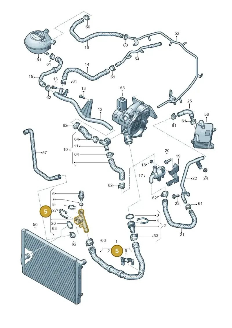 5Q0122291DS — Audi A3 Sportback (2019-2021) diagram 890121480, position 5