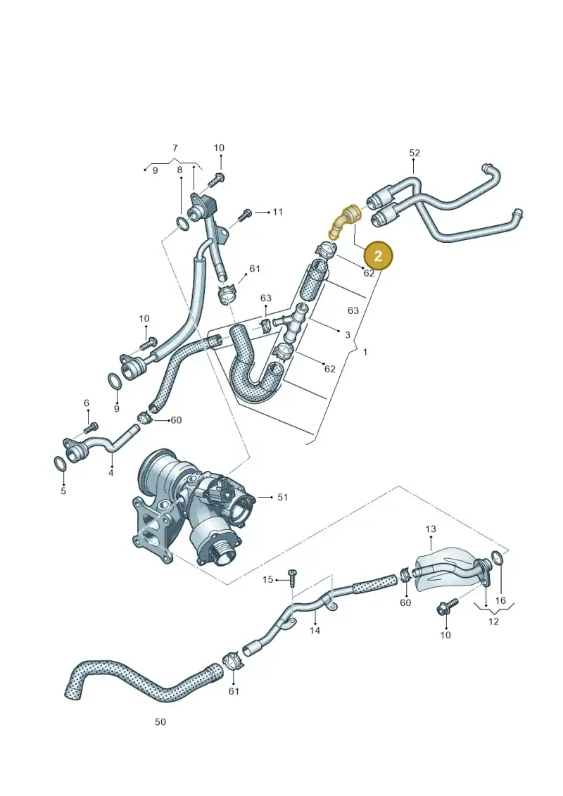 5Q0122291H — Audi A1 sportback 1.0 (2018-) diagram 850121370, position 2