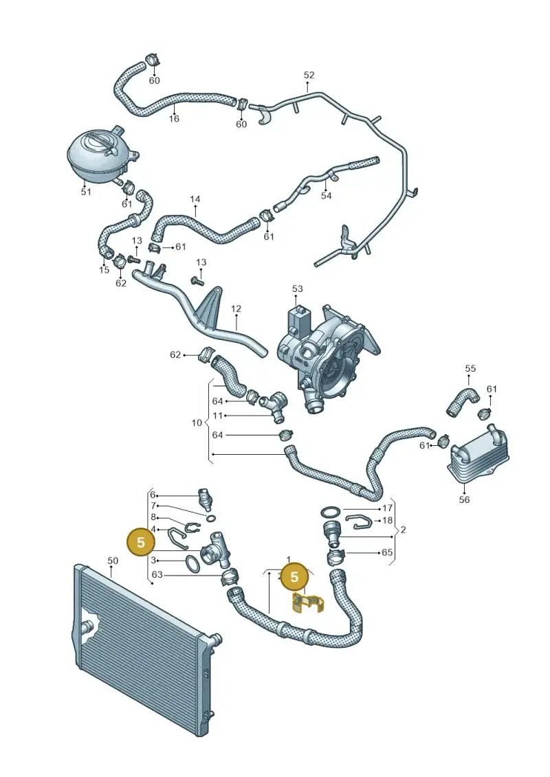 5Q0122291T — Audi A1 sportback 1.0 (2018-) diagram 850121320, position 5