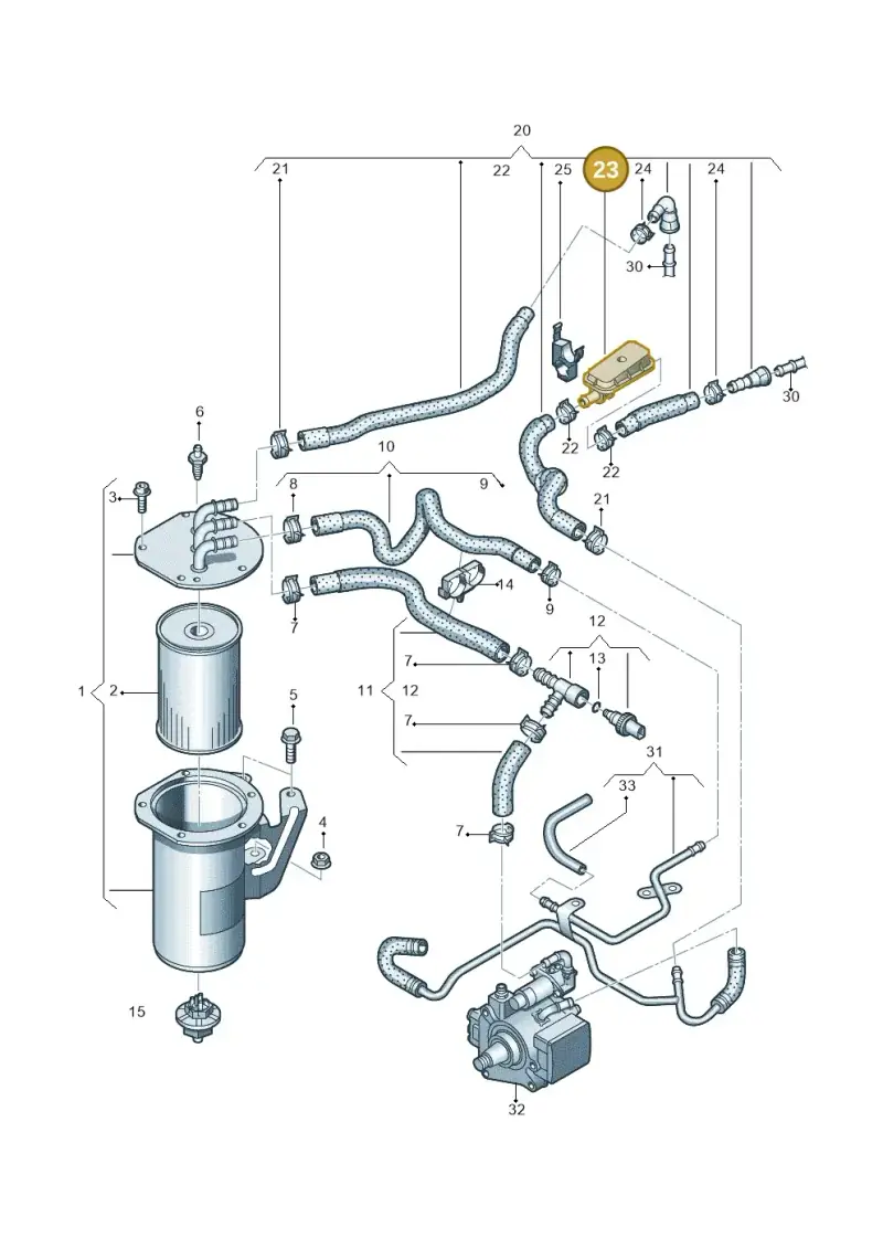 5Q0127242C — Audi Q2 2.0 TDI (2016-2018) diagram 745127400, position 23