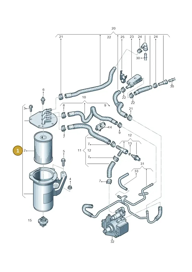 5Q0127400T — Audi Q2 2.0 TDI (2016-2018) diagram 745127400, position 1