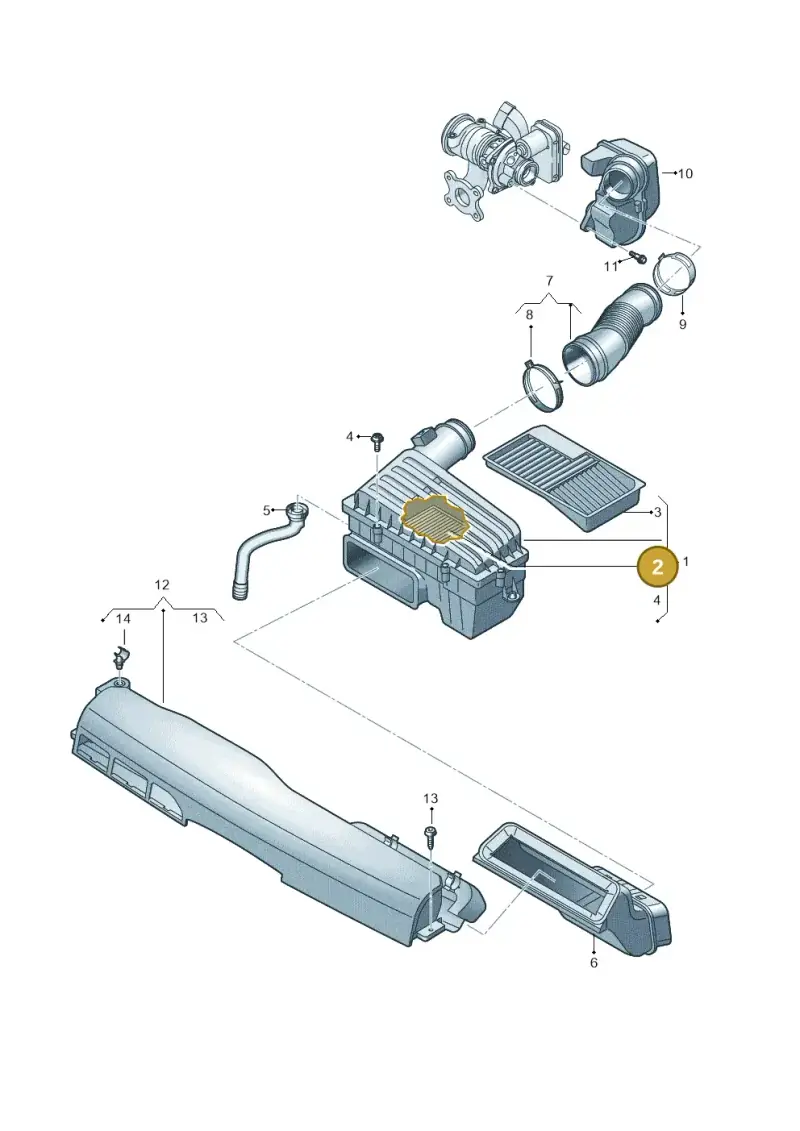 5Q0129620E — Audi A1 sportback 1.0 (2018-) diagram 587129050, position 2